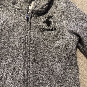 Charming Gray Kids Bodysuit with Moose Embroidery